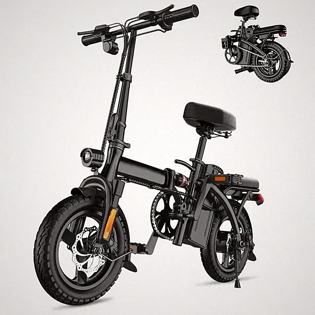 Mini Foldable 10AH Ebikes 500W Motor Folding Electric Bike For Adults